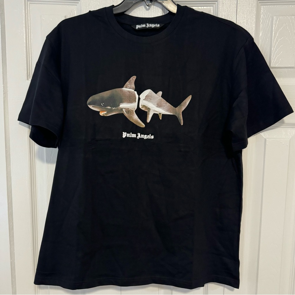 Palm Angels Shark Black T Shirt